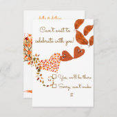 Herbst Herbst-Blätter Hochzeitskarte RSVP Karte (Vorne/Hinten)