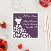 Herbst Herbst Blätter Hochzeitskleid Brautparty Serviette (Beispiel)