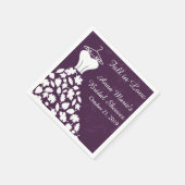 Herbst Herbst Blätter Hochzeitskleid Brautparty Serviette (Ecke)