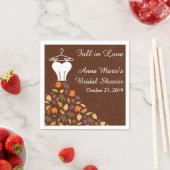 Herbst Herbst Blätter Hochzeitskleid Brautparty Serviette (Beispiel)