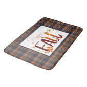 Herbst/Herbst/Blätter/Kariert Badematte (Schrägansicht)