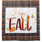 Herbst/Herbst/Blätter/kariert Duschvorhang (Vorderseite)
