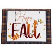 Herbst/Herbst/Blätter/kariert Große Geschenktüte (Vorderseite)
