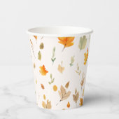 Herbst Herbst-Blätter | Pappbecher (Rückseite)