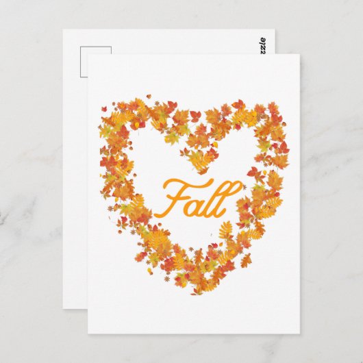 Herbst Herbst-Blätter Postkarte (Vorne/Hinten)