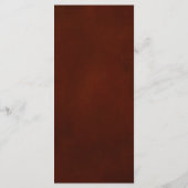 Herbst Herbst Blätter Rustikales Land Boho Hochzei Menükarte (Rückseite)