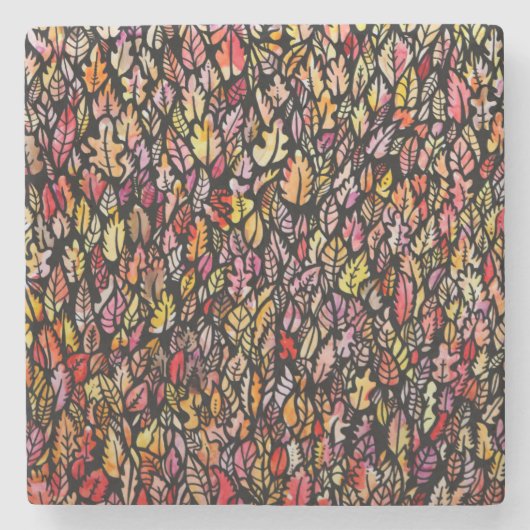 Herbst Herbst-Blätter Steinuntersetzer (Vorderseite)