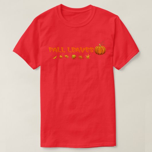 Herbst Herbst-Blätter T-Shirt (Design vorne)