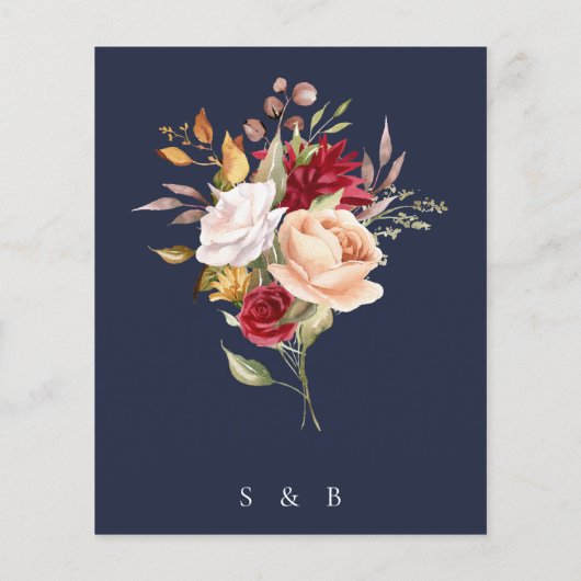 Herbst Herbst Blauer Hochzeitsfeier (Rückseite)