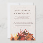 Herbst/Herbst-Blume Hochzeit Einladung (Vorderseite)