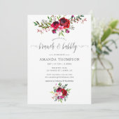 Herbst - Herbst Blumenbrunch und Bubbly Einladung (Stehend Vorderseite)