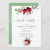 Herbst - Herbst Blumenbrunch und Bubbly Einladung (Vorne/Hinten)