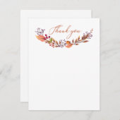 Herbst/Herbst Blumendusche - Dankeschön Karte (Vorne/Hinten)