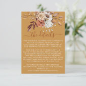 Herbst Herbst Blumenstrauß auf Goldhochzeit Begleitkarte (Stehend Vorderseite)