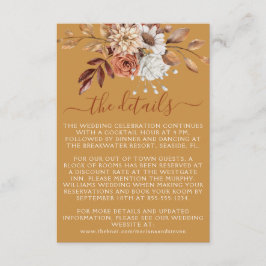 Herbst Herbst Blumenstrauß auf Goldhochzeit Begleitkarte