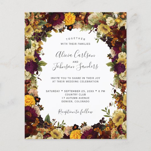 Herbst-Herbst: Blumenzellenausschreibung Flyer (Vorne)