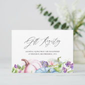 Herbst - Herbst-Blumenzettel Begleitkarte (Stehend Vorderseite)