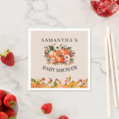 Herbst Herbst Boho Pumpkin Floral Baby Dusche Napk Serviette (Beispiel)