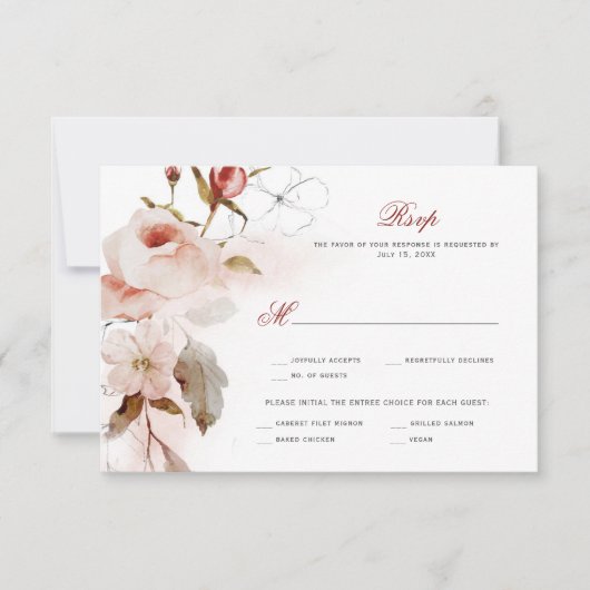 Herbst Herbst Boho RSVP Karte (Vorderseite)