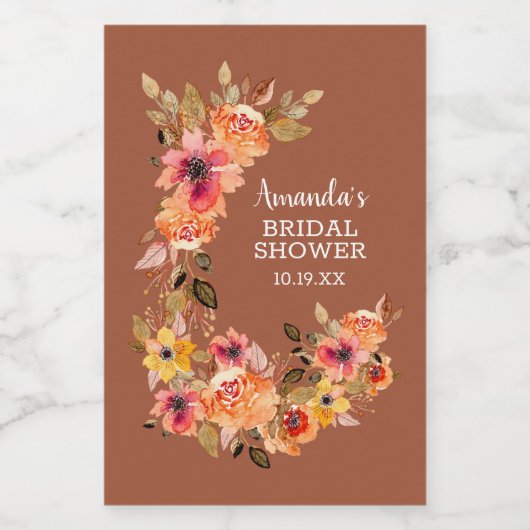 Herbst Herbst Brautparty Mini Weinetikett (Einzelnes Label)