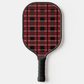Herbst Herbst Buffalo Kariert Name Pickleball Padd Schläger (Rückseite)