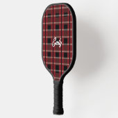Herbst Herbst Buffalo Kariert Name Pickleball Padd Schläger (Links)