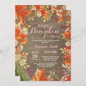 Herbst Herbst Burlap Girl Babydusche Einladung (Vorne/Hinten)