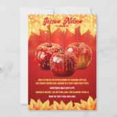 Herbst Herbst Canded Apple Party Einladung (Vorderseite)