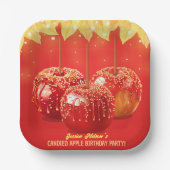 Herbst Herbst Canded Apple Party Pappteller (Vorderseite)