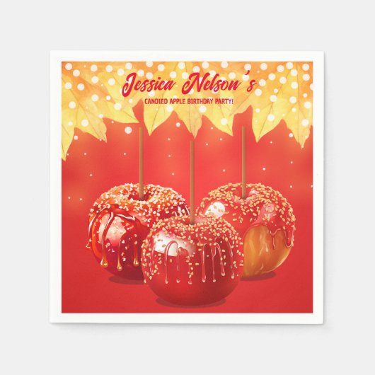 Herbst Herbst Canded Apple Party Serviette (Vorderseite)