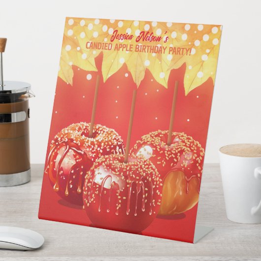 Herbst Herbst Canded Apple Party Sockelschild (In Situ)