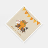 Herbst Herbst Chihuahua Erntedank Napkins Serviette (Ecke)