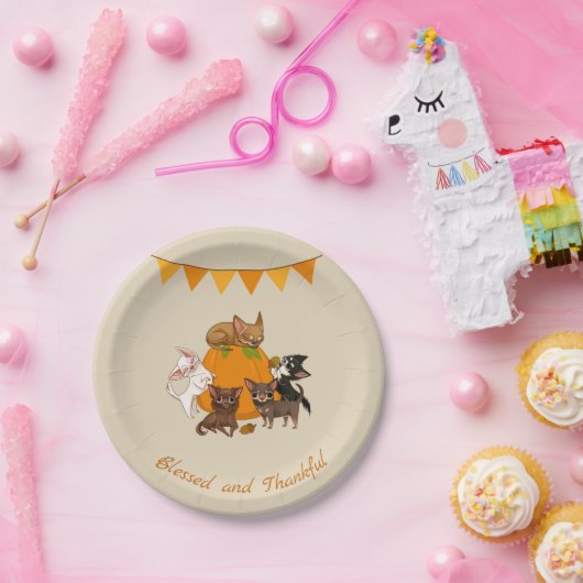 Herbst Herbst Chihuahua Erntedank Paper Teller (Party)
