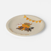 Herbst Herbst Chihuahua Erntedank Paper Teller (Schrägansicht)