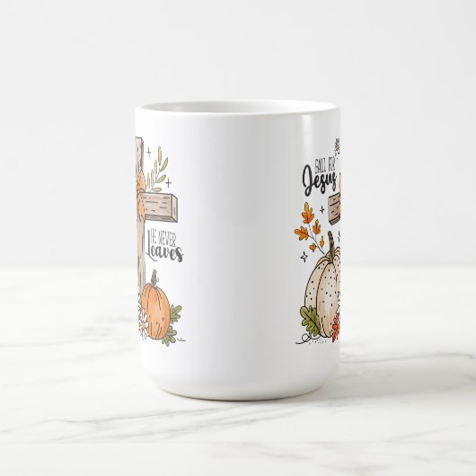 Herbst/Herbst Christliches Kreuz Kaffeetasse (Mittel)