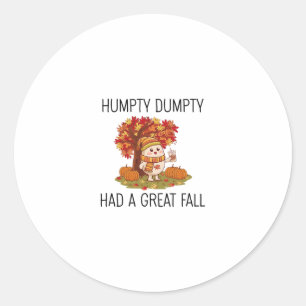 Herbst Herbst-Dankfest-T-Shirt Humpty Dumpty Lusti Runder Aufkleber