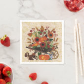 Herbst Herbst Eichhörnchen Rustikales Elegantes Bl Serviette (Beispiel)