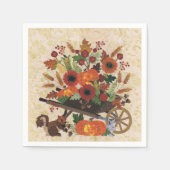 Herbst Herbst Eichhörnchen Rustikales Elegantes Bl Serviette (Vorderseite)