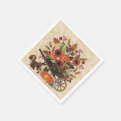 Herbst Herbst Eichhörnchen Rustikales Elegantes Bl Serviette (Ecke)