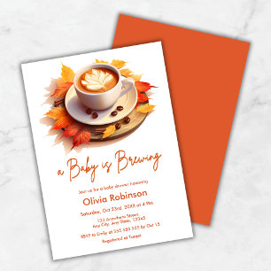 Herbst Herbst Ein Baby wird Kaffee Baby Dusche Einladung