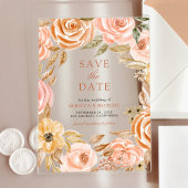 Herbst Herbst Erdblut Hochzeit Retten Sie das Datu Acryleinladungen