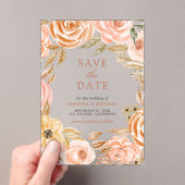 Herbst Herbst Erdblut Hochzeit Retten Sie das Datu Acryleinladungen (Insitu (Handheld))