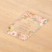 Herbst Herbst Erdblut Hochzeit Retten Sie das Datu Acryleinladungen (Ablage )