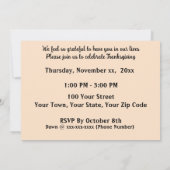 Herbst/Herbst/Erntedank Einladung (Rückseite)