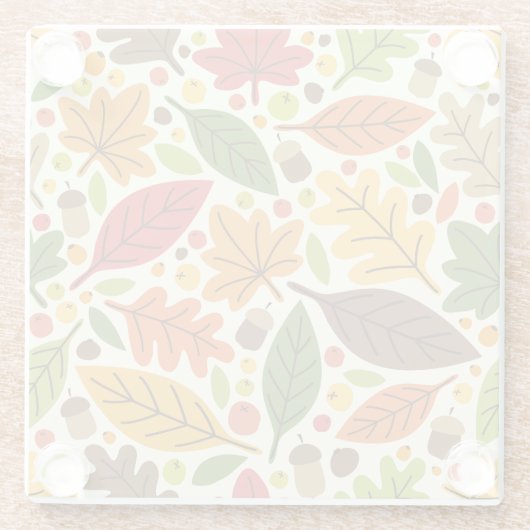 Herbst Herbst Erntedank Ernte Blätter fallen Glasuntersetzer (Rückseite)