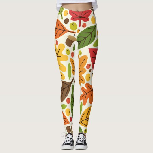 Herbst Herbst Erntedank Ernte Blätter fallen Leggings (Vorderseite)