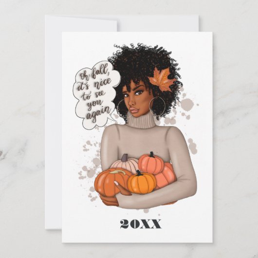 Herbst - Herbst Erntedank Gruß Feiertagskarte (Vorderseite)