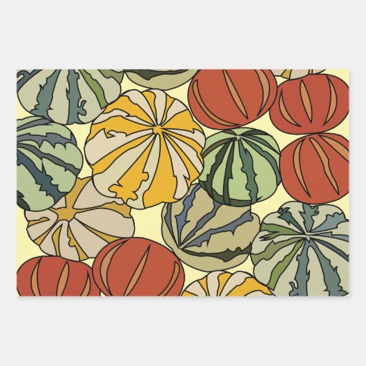 Herbst Herbst farbenfrohe Pumpkins Geschenkpapier Set (Vorderseite 2)