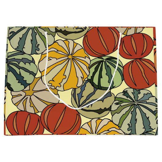 Herbst Herbst farbenfrohe Pumpkins Große Geschenktüte (Vorderseite)