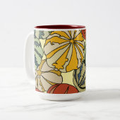 Herbst Herbst farbenfrohe Pumpkins Zweifarbige Tasse (Vorderseite Links)